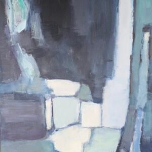 Still, dark, and full of depth. Acrylic on canvas, 50×70cm.